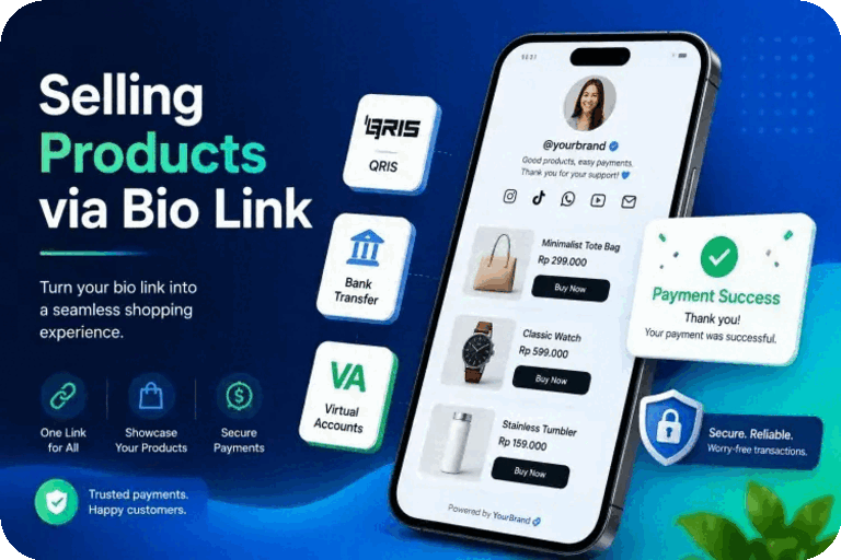 Cara Jual Produk di Bio Link dengan Pembayaran Online (QRIS & Transfer Bank)